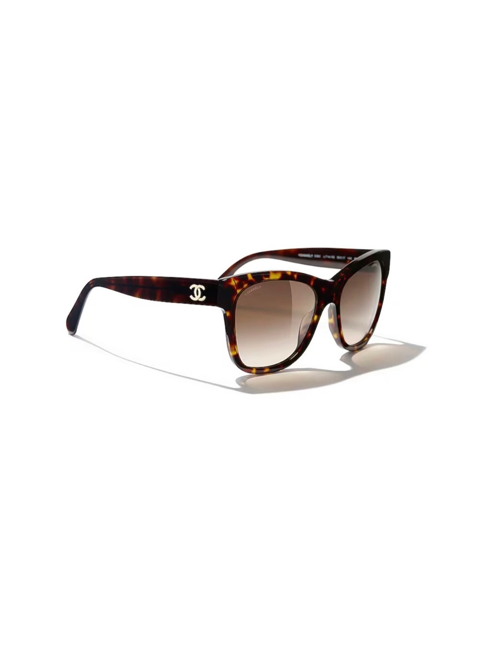 CHANEL Tortoiseshell Cat-Eye Sunglasses with Brown Gradient Lenses